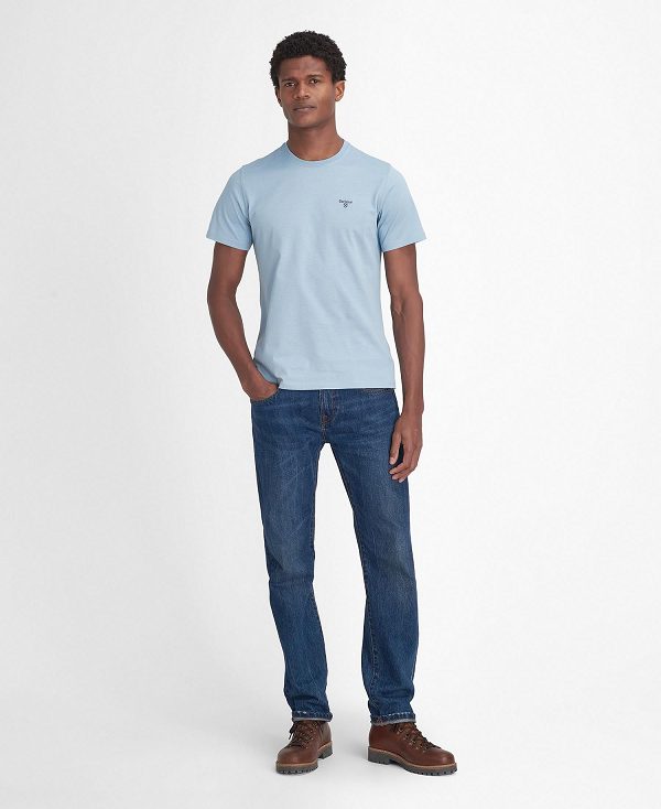 Barbour Essential Sports T-shirt Blå | BABO88407