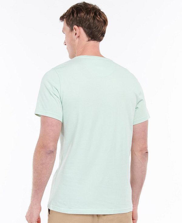 Barbour Essential Sports T-shirt Grøn | BABO88267