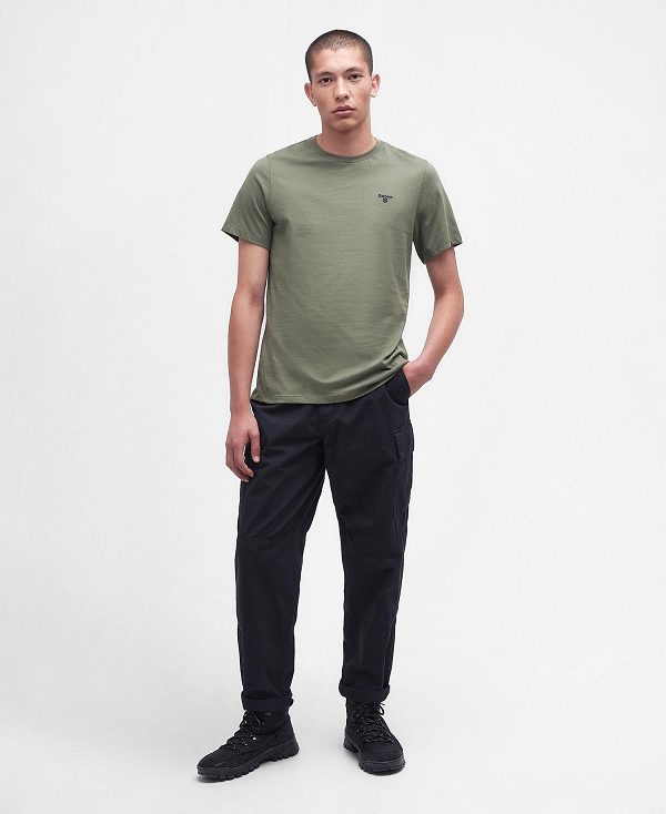 Barbour Essential Sports T-shirt Grøn | BABO88325