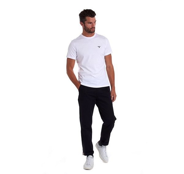 Barbour Essential Sports T-shirt Hvide | BABO88284