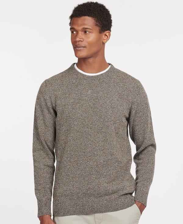 Barbour Essential Tisbury Crew-neck Sweatshirt Dyb Grå | BABO88508