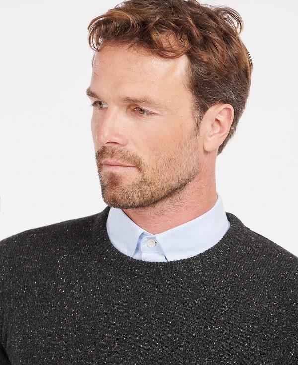 Barbour Essential Tisbury Crew-neck Sweatshirt Sort | BABO88543