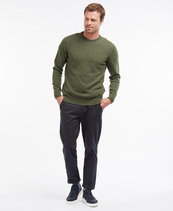 Barbour Essential Tisbury Crew-neck Sweatshirt Olivengrøn | BABO88548