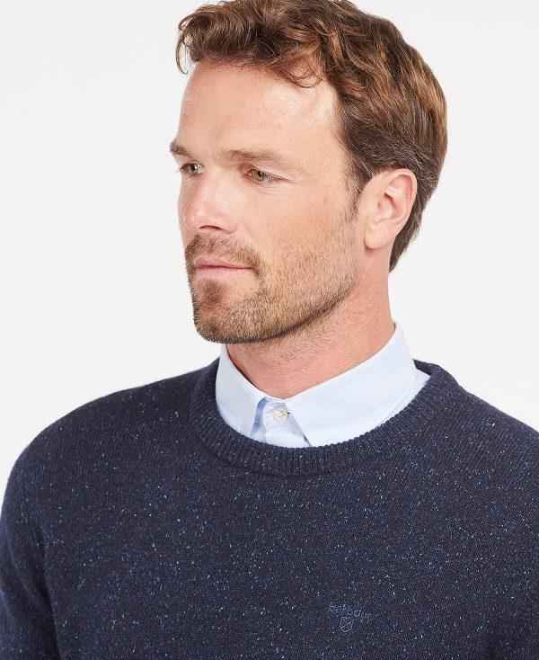 Barbour Essential Tisbury Crew-neck Sweatshirt Mørkeblå | BABO88567