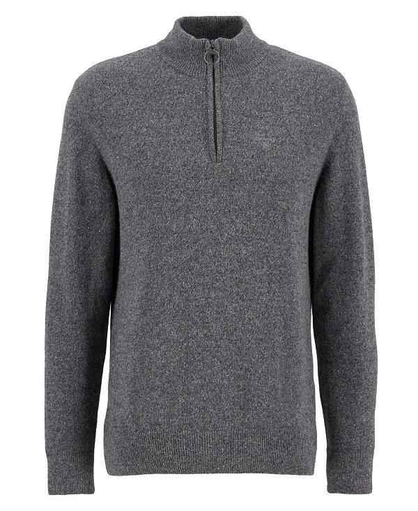 Barbour Essential Tisbury Half Zip Sweatshirt Grå | BABO88512