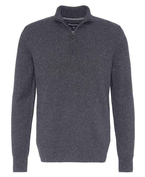 Barbour Essential Tisbury Half Zip Sweatshirt Grå | BABO88530