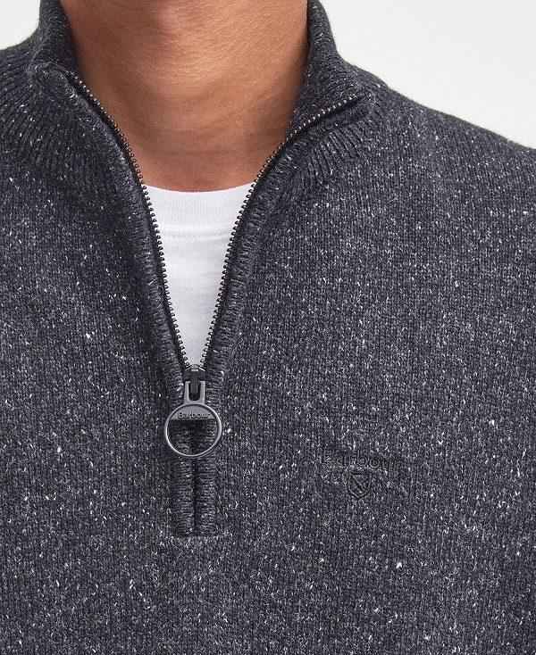 Barbour Essential Tisbury Half Zip Sweatshirt Grå | BABO88530