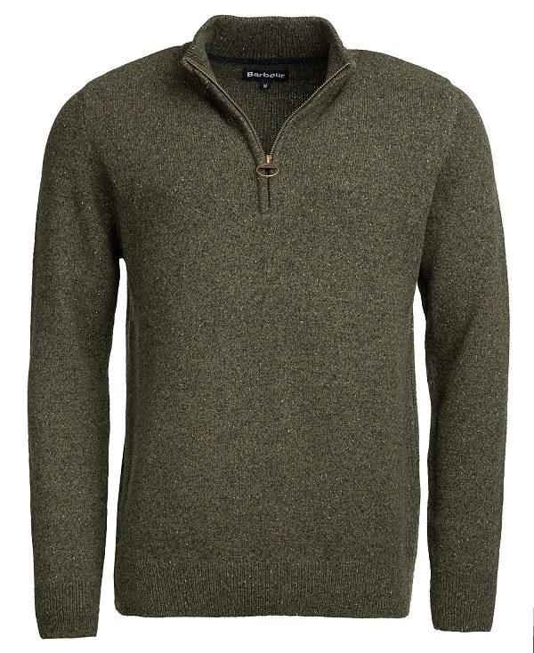 Barbour Essential Tisbury Half Zip Sweatshirt Olivengrøn | BABO88575