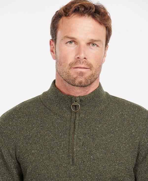 Barbour Essential Tisbury Half Zip Sweatshirt Olivengrøn | BABO88575