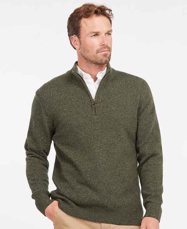 Barbour Essential Tisbury Half Zip Sweatshirt Olivengrøn | BABO88575