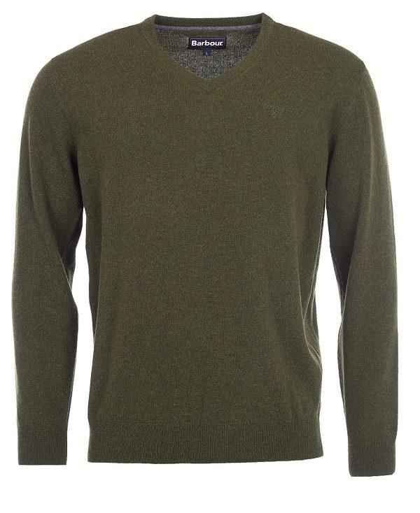 Barbour Essential V-neck Sweatshirt Grøn | BABO88507