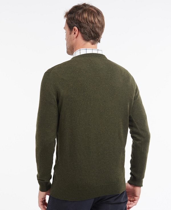 Barbour Essential V-neck Sweatshirt Grøn | BABO88507