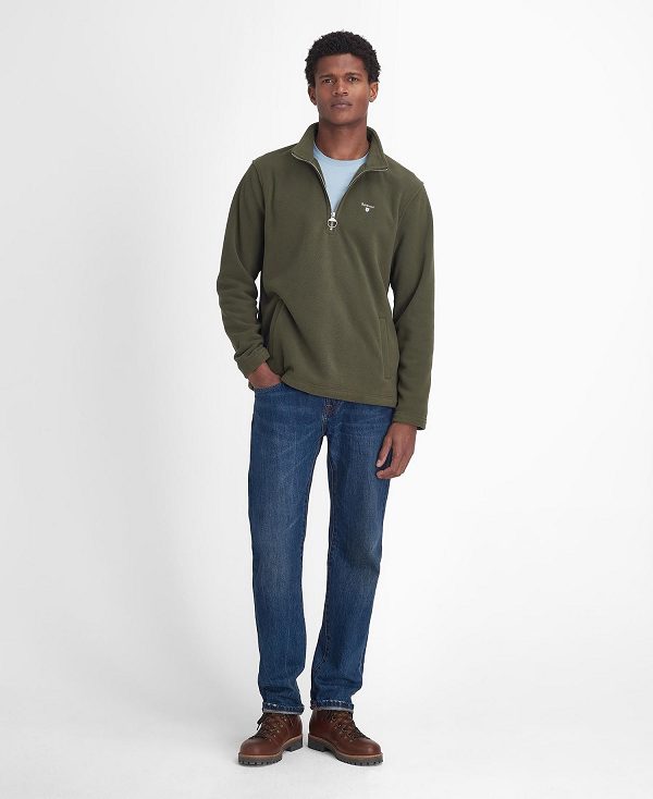 Barbour Essentials Half-zip Fleece Grøn | BABO88707