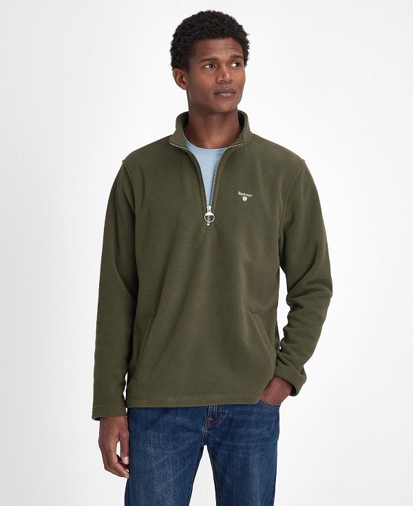 Barbour Essentials Half-zip Fleece Grøn | BABO88707