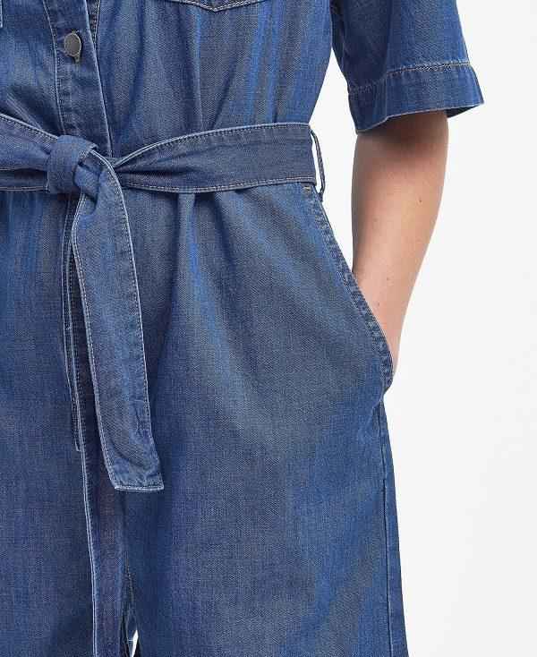 Barbour Evelyn Denim Playsuit Blå | BABO89626