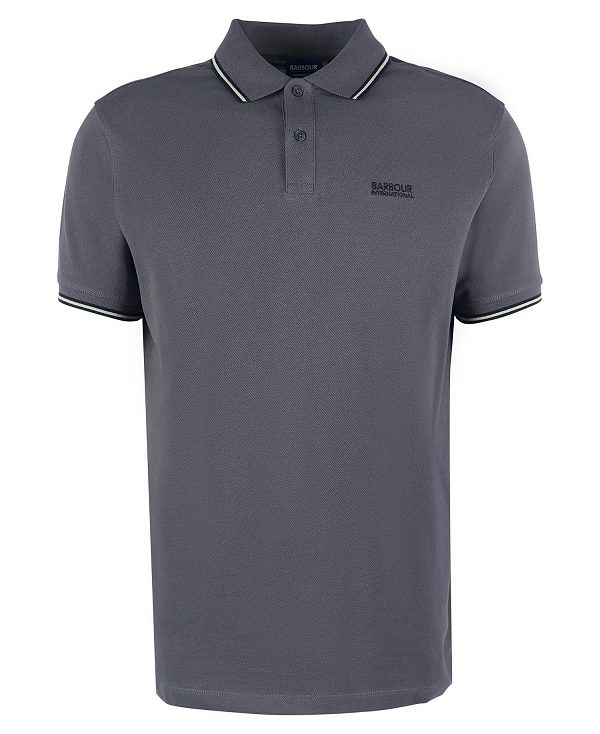 Barbour Event Multi Tipped Polo Dyb Grå | BABO88046