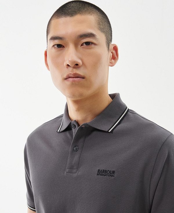 Barbour Event Multi Tipped Polo Dyb Grå | BABO88046