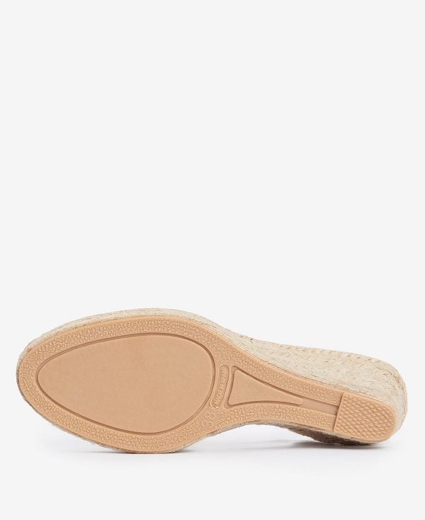 Barbour Falmouth Wedged Sandals Hvide | BABO89901