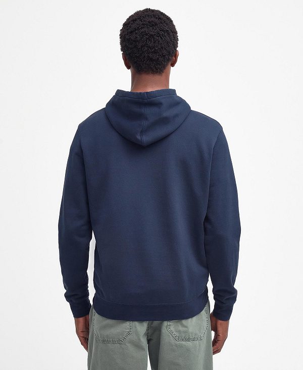 Barbour Farnworth Logo Hoodie Mørkeblå | BABO88448