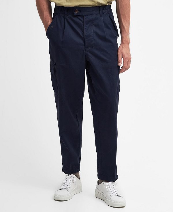 Barbour Faulkner Tapered Cargo Trousers Mørkeblå | BABO88793