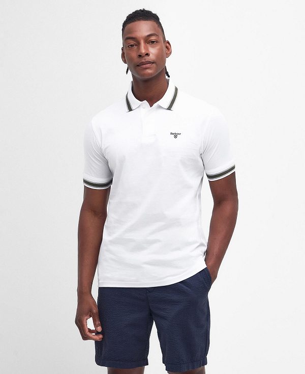 Barbour Featherstone Polo Shirt Hvide | BABO88078