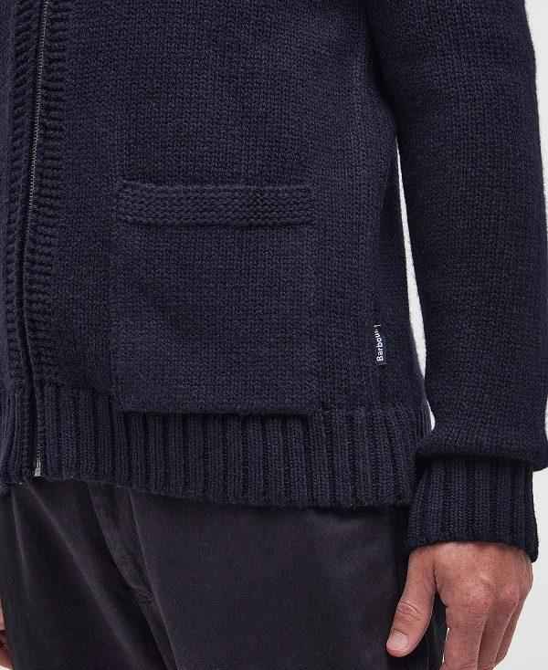 Barbour Felton Zip-up Jumper Mørkeblå | BABO88598