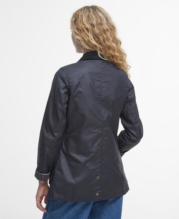 Barbour Fiddich Wax Jacket Mørkeblå | BABO89219