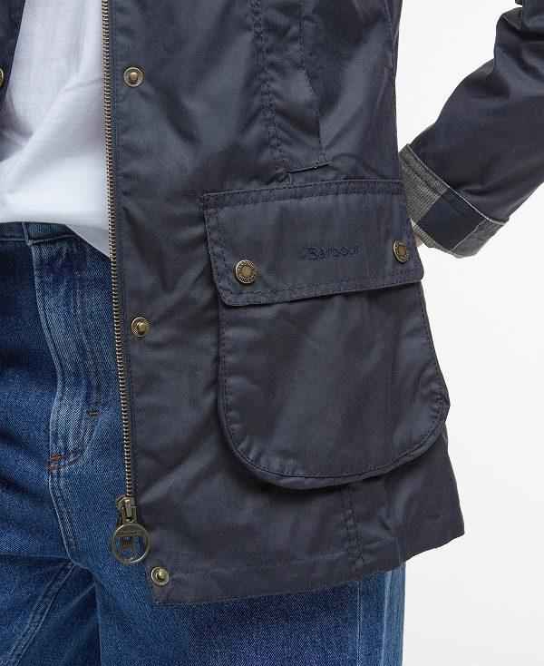 Barbour Fiddich Wax Jacket Mørkeblå | BABO89219