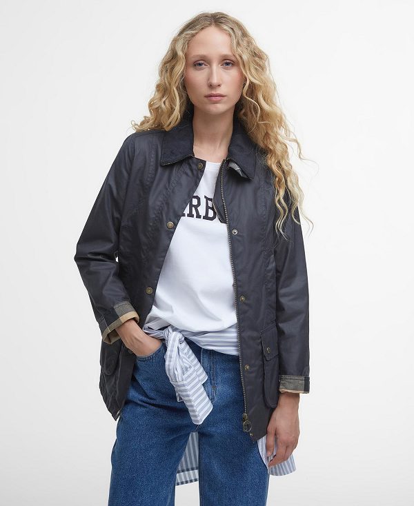 Barbour Fiddich Wax Jacket Mørkeblå | BABO89219