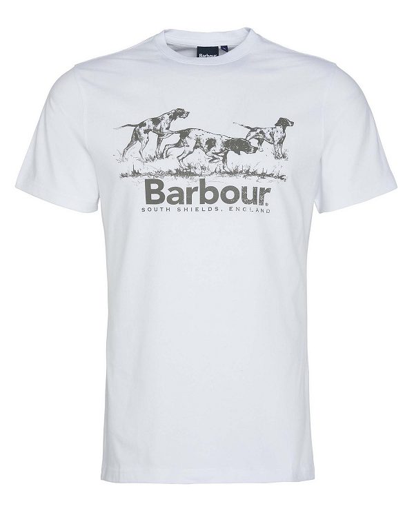 Barbour Field Dog Graphic T-shirt Hvide | BABO88387