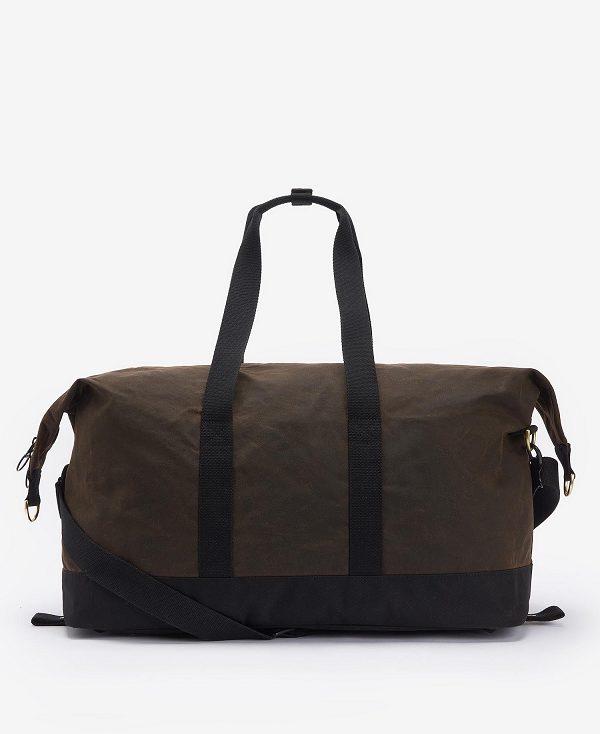 Barbour Field Waxed Holdall Olivengrøn Sort | BABO88945