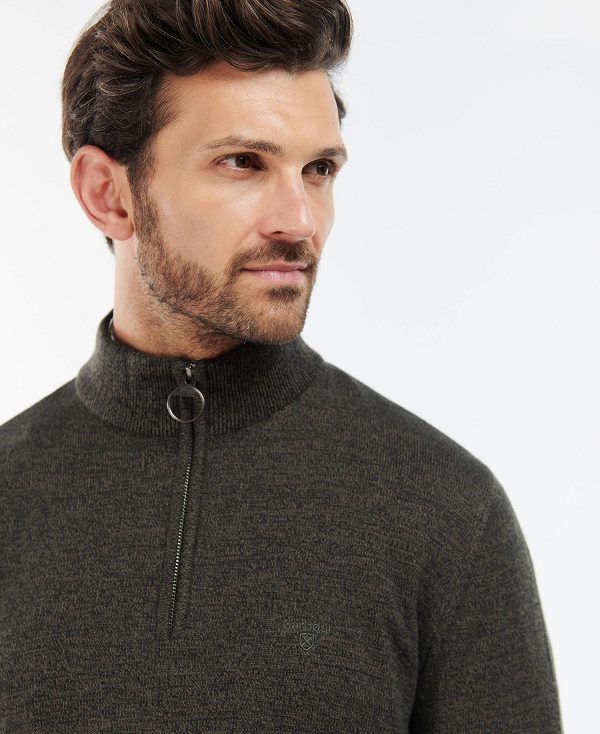 Barbour Firle Half Zip Sweatshirt Dyb Grå | BABO88560