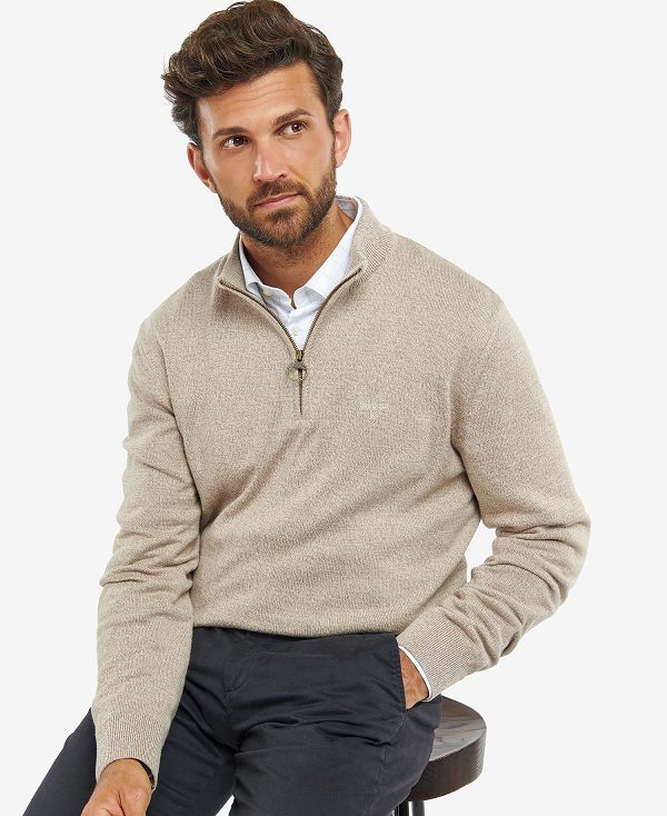 Barbour Firle Half-zip Sweatshirt Grå | BABO88504