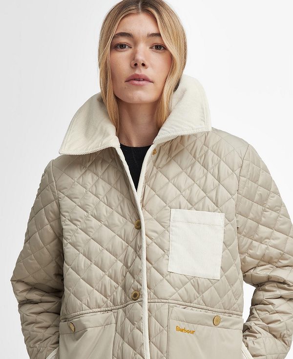 Barbour Fleur Quilted Jacket Lysebrune | BABO89374