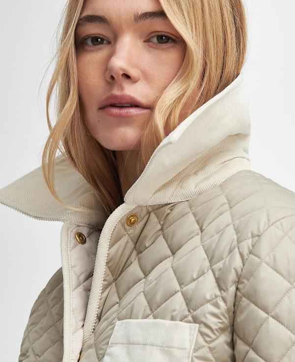 Barbour Fleur Quilted Jacket Lysebrune | BABO89374