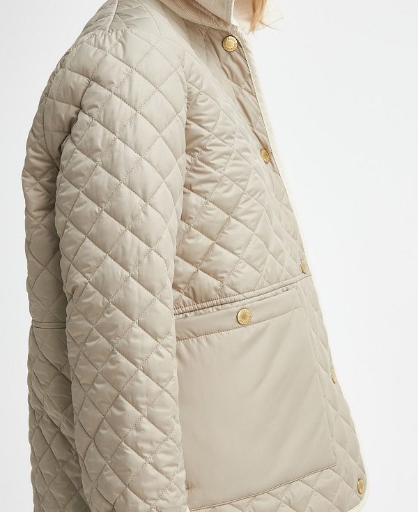 Barbour Fleur Quilted Jacket Lysebrune | BABO89374