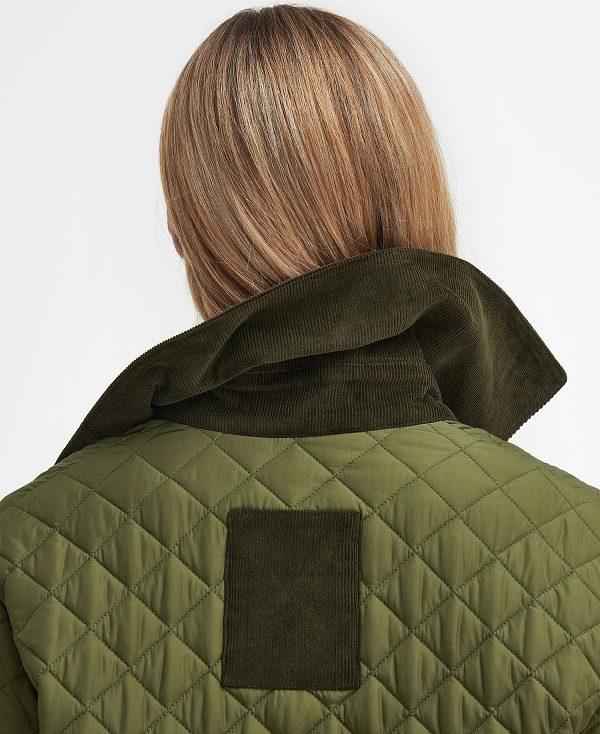 Barbour Fleur Quilted Jacket Olivengrøn | BABO89350