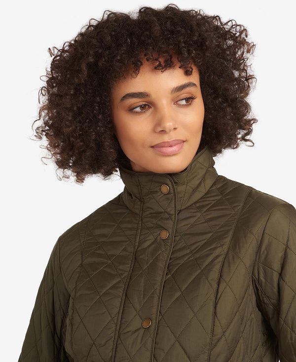 Barbour Flyweight Cavalry Quilted Jacket Olivengrøn | BABO89257