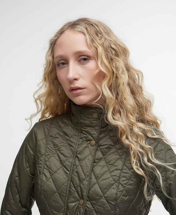 Barbour Flyweight Cavalry Quilted Jacket Olivengrøn | BABO89257