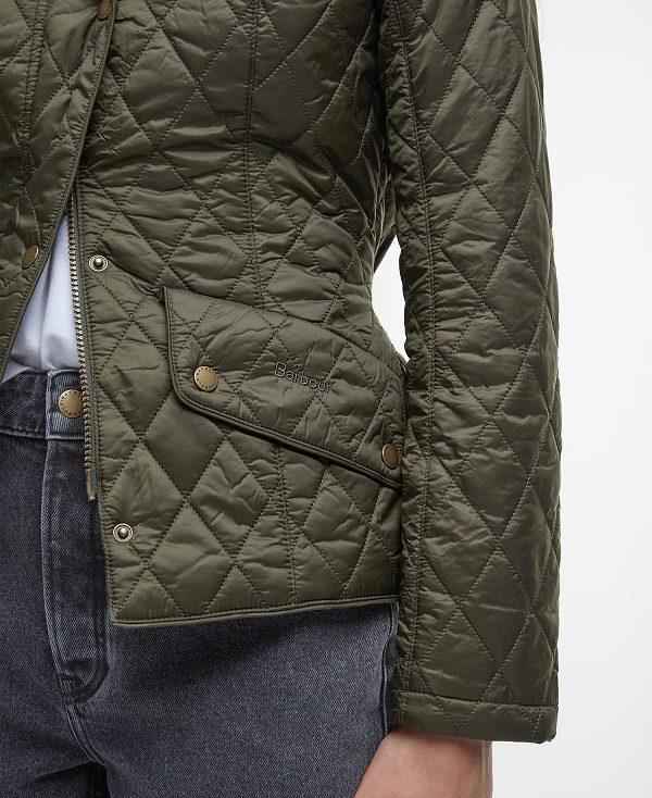 Barbour Flyweight Cavalry Quilted Jacket Olivengrøn | BABO89257