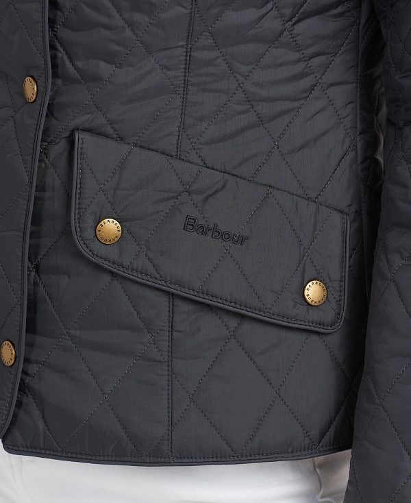 Barbour Flyweight Cavalry Quilted Jacket Sort Grå | BABO89262