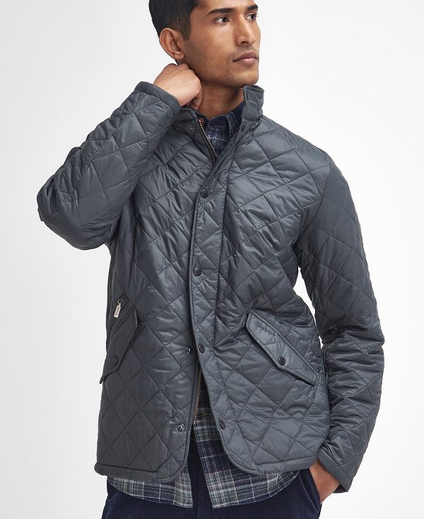 Barbour Flyweight Chelsea Quilted Jacket Dyb Grå | BABO87357