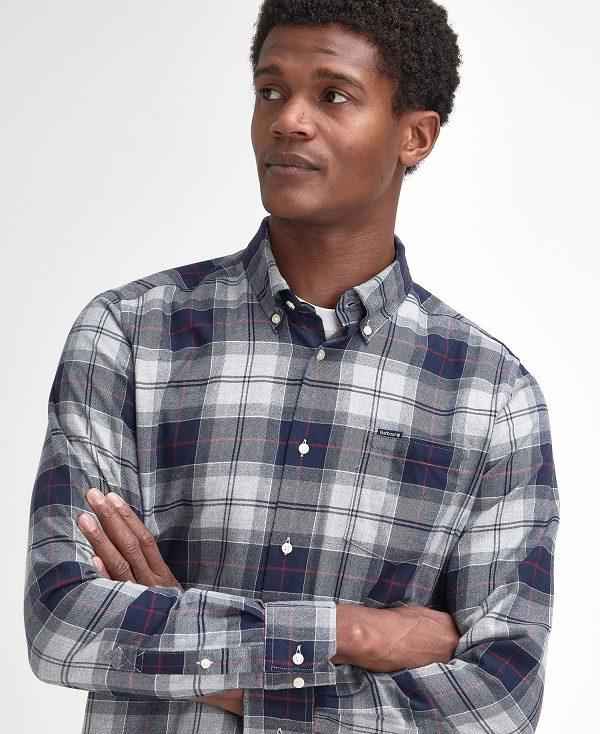 Barbour Fortrose Tailored Long-sleeved Shirt Blå | BABO87851