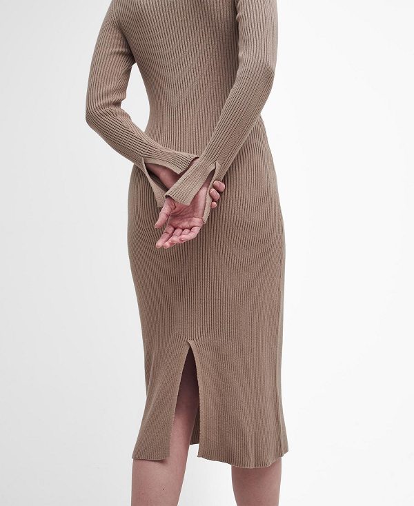 Barbour Francis Knitted Midi Dress Mørkeblå | BABO89653