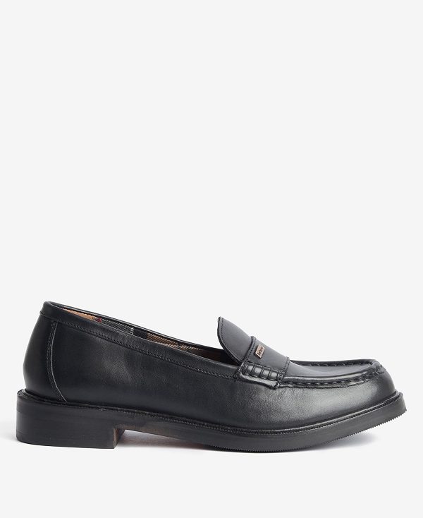 Barbour Francis Penny Loafers Sort | BABO89912