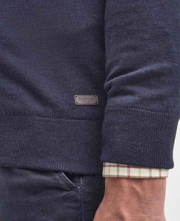 Barbour Gamlin Half Zip Jumper Mørkeblå | BABO88582