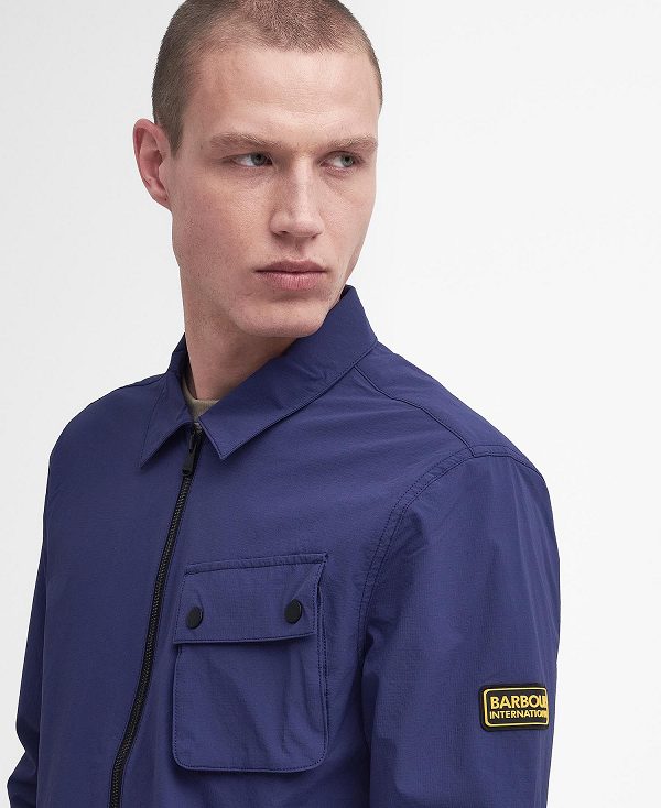 Barbour Gate Overshirt Mørkeblå | BABO87980