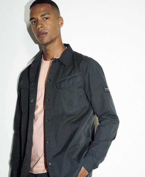 Barbour Gear Overshirt Mørkeblå | BABO87972