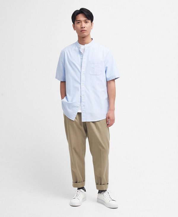 Barbour Gerrard Oversized Short-sleeved Shirt Blå | BABO87687