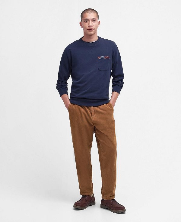 Barbour Goswick Sweatshirt Mørkeblå | BABO88444